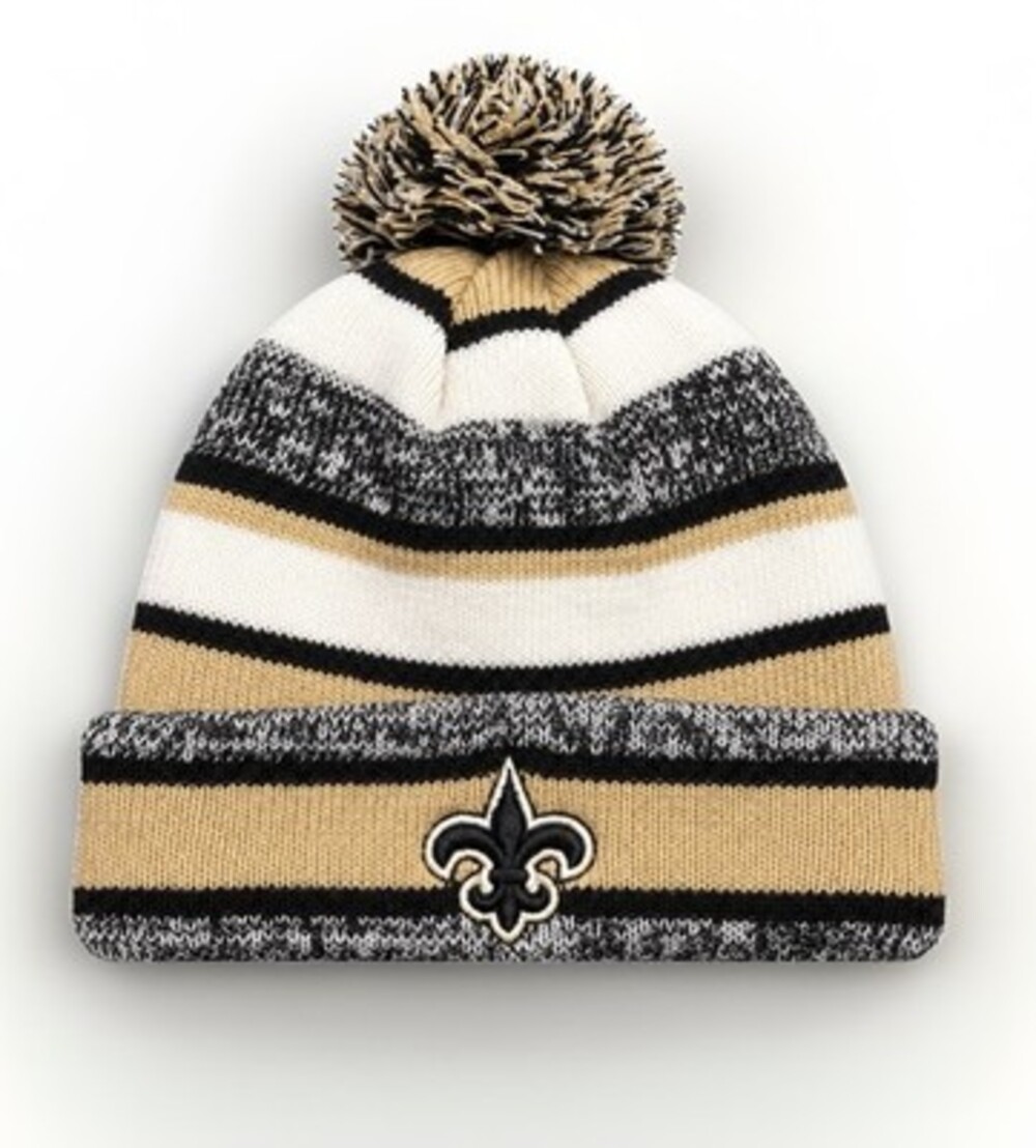 New Orleans Saints New Era Cuffed Knit Hat Beanie Toboggan Winter Stripes NFL
